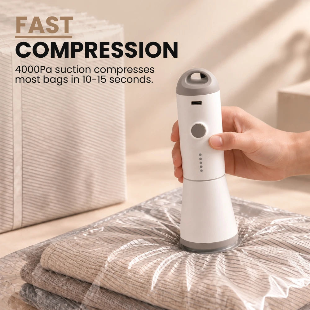 BagFlat™ Travel Compression Pump with Vacuum Bags Set