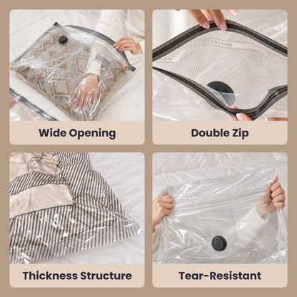 BagFlat™ Travel Compression Pump with Vacuum Bags Set